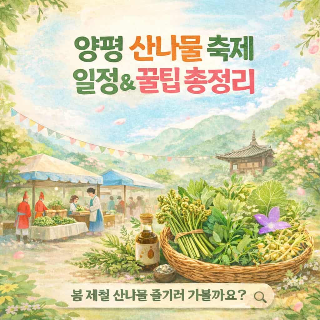 양평 산나물 축제 2026 일정·주차 총정리｜용문산 4월 가볼만한 곳 11