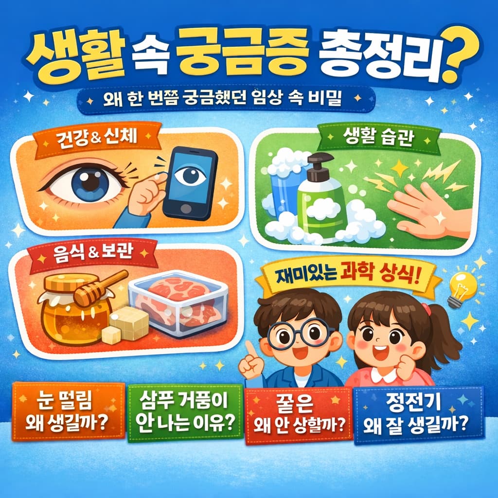 왜 눈이 떨리고 정전기가 생길까? 생활 속 궁금증 총정리 21