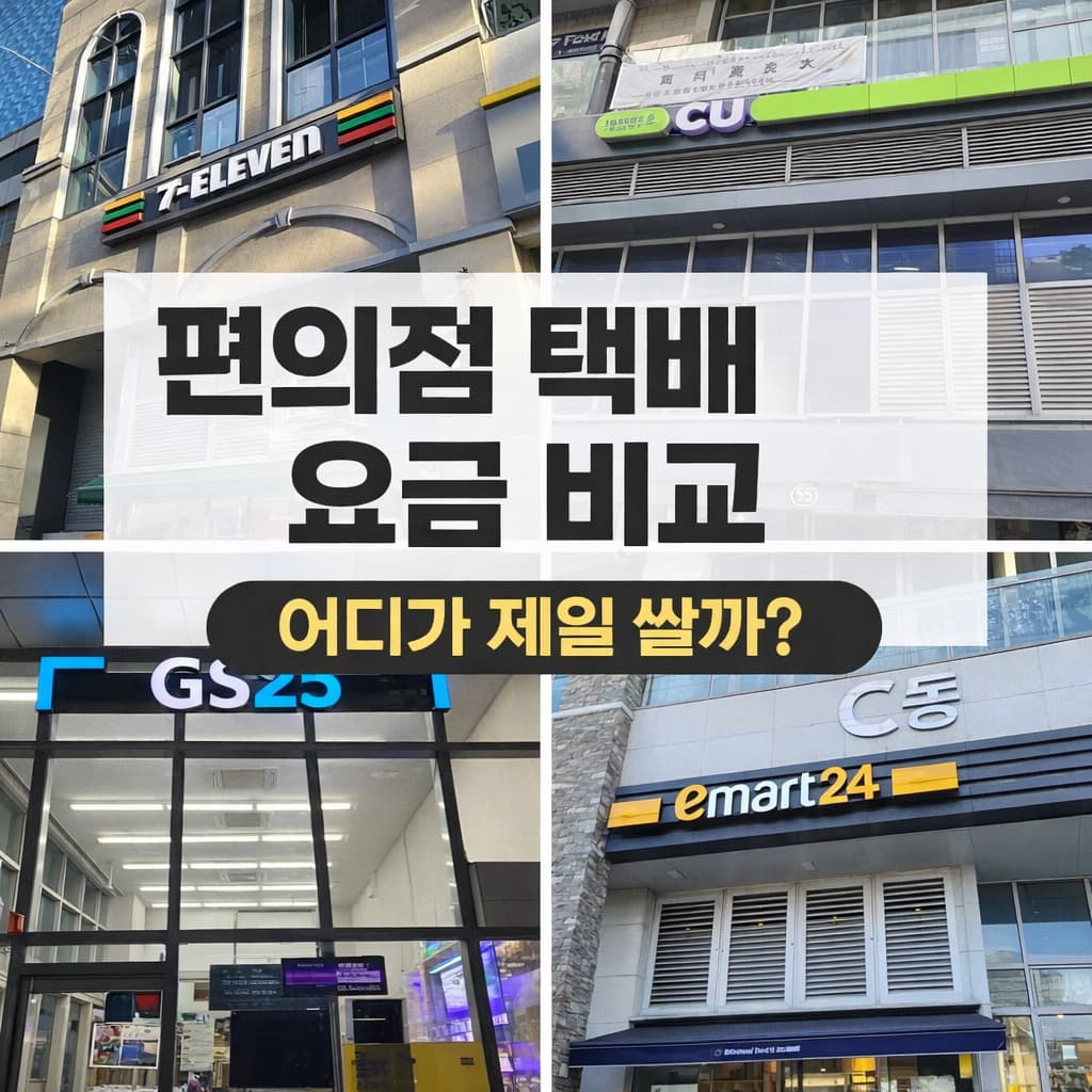 편의점 택배 가격 비교 총정리｜GS25·CU·세븐일레븐·이마트24 일반택배 요금표 15