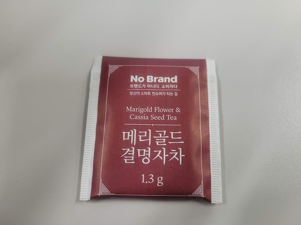노브랜드 메리골드 결명자차 티백, 갈색 포장 1.3g