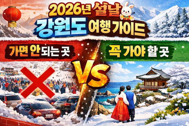 2026년 설날 강원도 여행 가이드｜2월 설 연휴, 가면 안 되는 곳과 꼭 가야 할 곳 35
