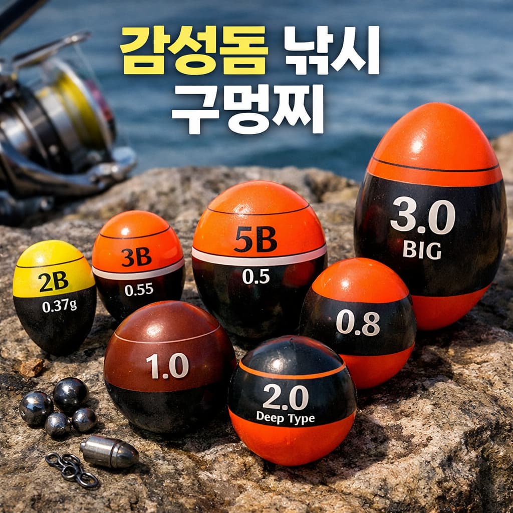 구멍찌 수심별 선택법 총정리(2B~3호 기준표, 감성돔 채비 추천) 10