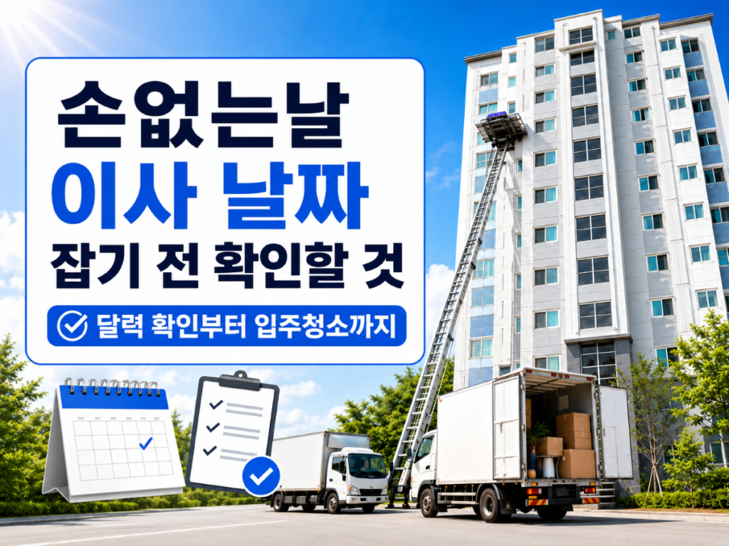 손없는날 이사 날짜 잡기 전 확인할 것｜달력 확인부터 입주청소까지 1