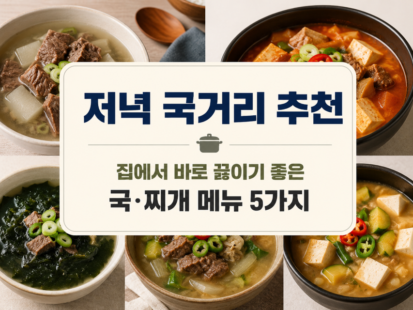 저녁 국거리 추천