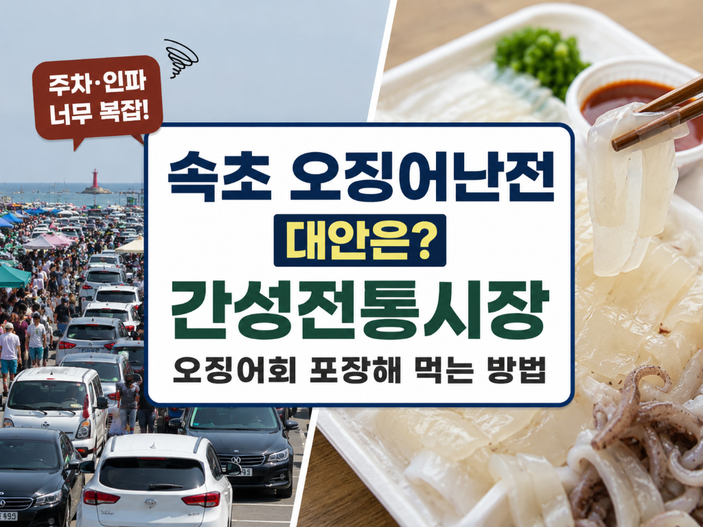속초 오징어난전 대안｜간성전통시장에서 오징어회 포장해 먹는 방법