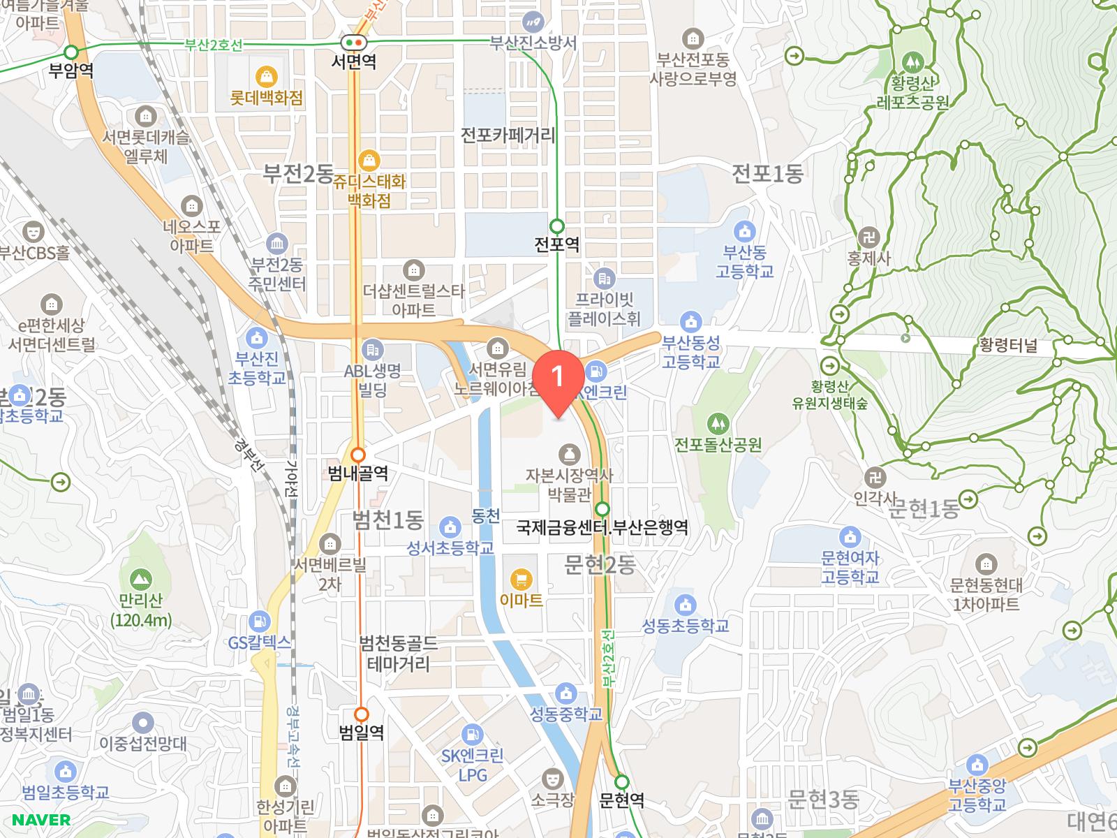 아바니 센트럴 부산 네이버 지도 위치