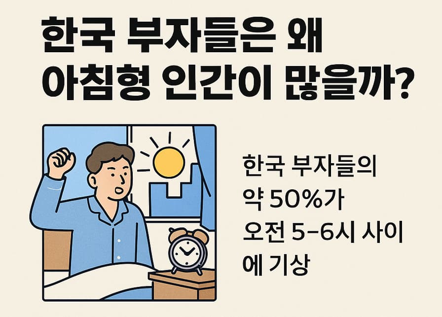 한국 부자들은 왜 아침형 인간이 많을까? 과학·데이터로 살펴본 성공 습관의 이유 1