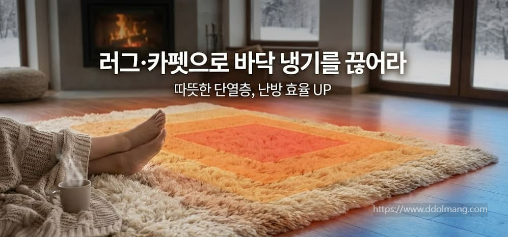열 효과 시각화 러그, 따뜻한 바닥 난방 효율