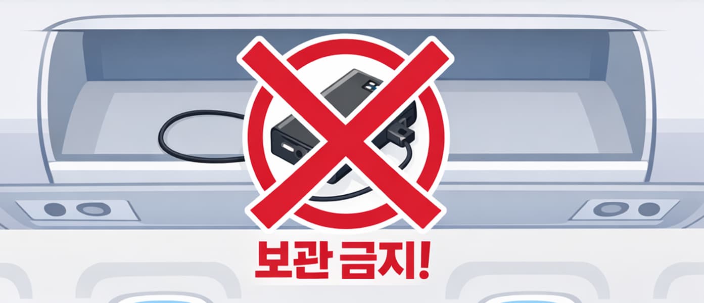 항공기 기내 수납칸 보조배터리 보관 금지