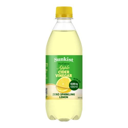 썬키스트 사과 식초 제로 스파클링 레몬 500ml 병