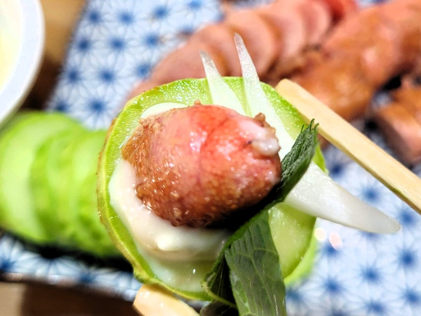 명란 오이 말이, 크리미 마요네즈, 얇은 무, 향긋 깻잎